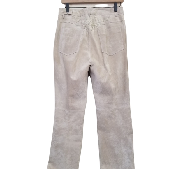 Vintage Suede Leather Pantsuit Set Size 10 - Picture 5 of 14